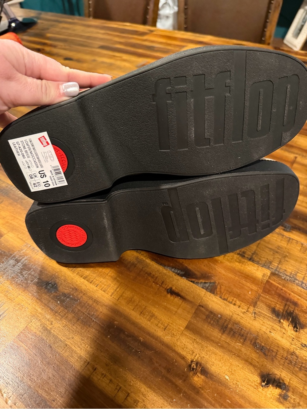 Fitflop F-Luma Chunky-Snaffle Leather Demi-Wedge Loafers - Picture 4 of 6